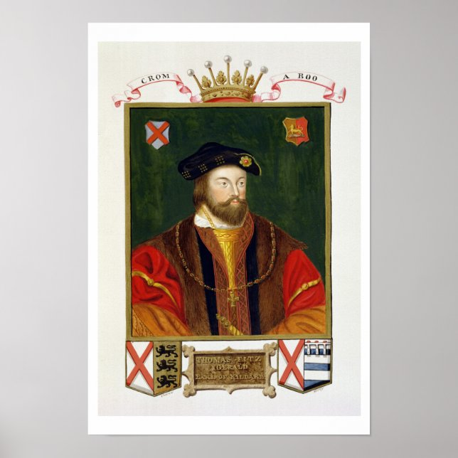 Portrait of Thomas Fitzgerald (1513-37) Lord Offal Poster (Front)