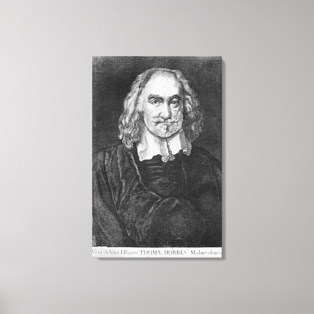 Portrait of Thomas Hobbes Canvas Print (Front)