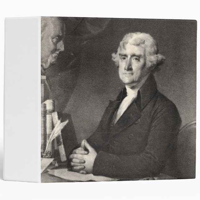Portrait of Thomas Jefferson 3 Ring Binder (Front/Spine)