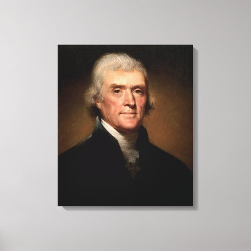 Portrait of Thomas Jefferson by Rembrandt Peale Canvas Print