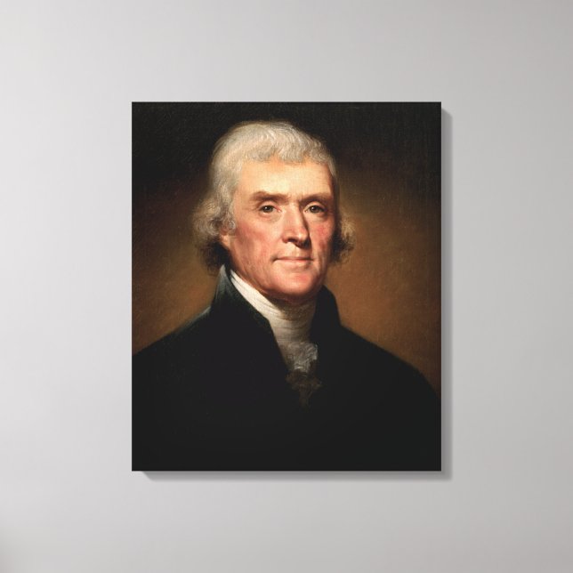 Portrait of Thomas Jefferson (by Rembrandt Peale) Canvas Print (Front)