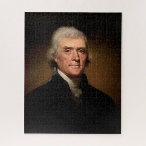 Portrait of Thomas Jefferson by Rembrandt Peale Jigsaw Puzzle