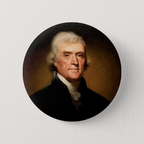 Portrait of Thomas Jefferson by Rembrandt Peale Pinback Button