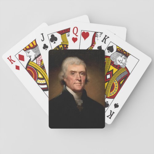 Portrait of Thomas Jefferson by Rembrandt Peale Poker Cards