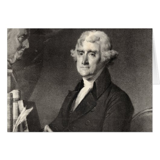 Portrait of Thomas Jefferson Cards (Front Horizontal)