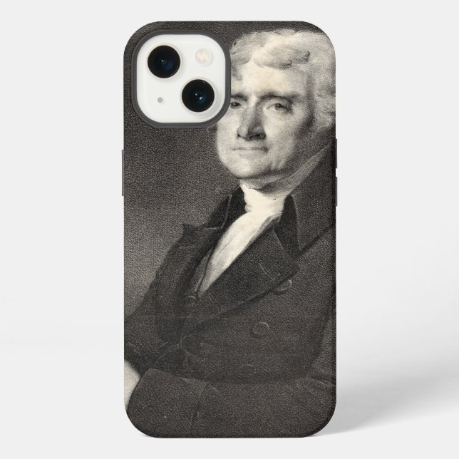 Portrait of Thomas Jefferson Iphone Case (Back)