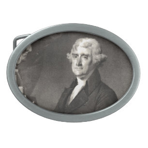 Portrait of Thomas Jefferson Oval Belt Buckle