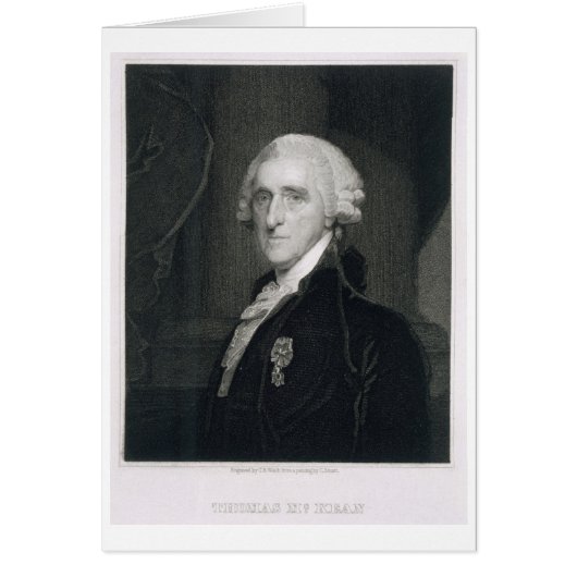 Portrait of Thomas McKean, engraved by Thomas B. W Cards (Front)