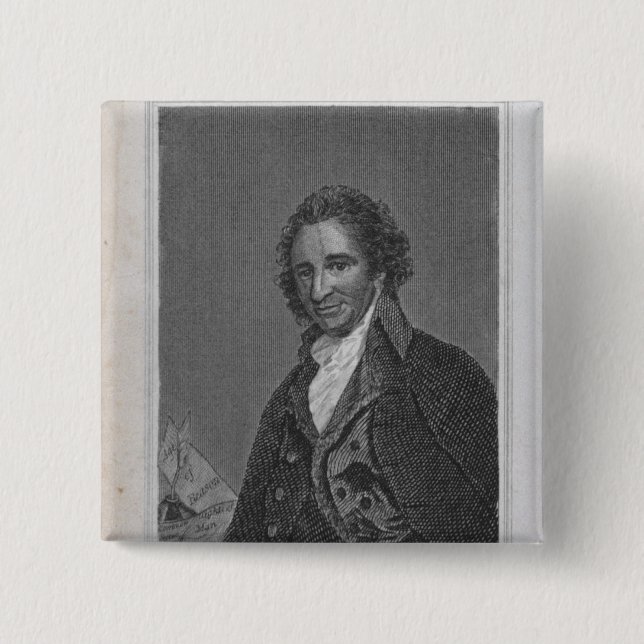 Portrait of Thomas Paine  from Volume I Button (Front)