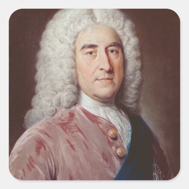 Portrait of Thomas Pelham Holles Square Sticker (Front)