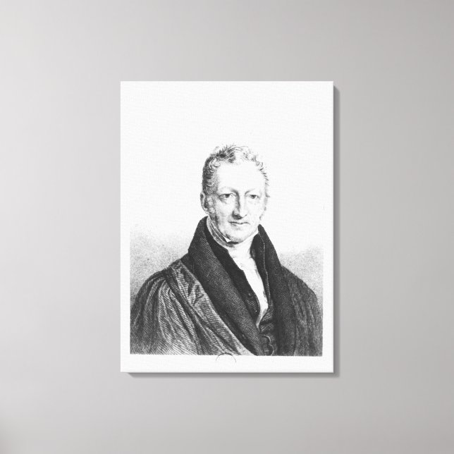 Portrait of Thomas Robert Malthus Canvas Print (Front)