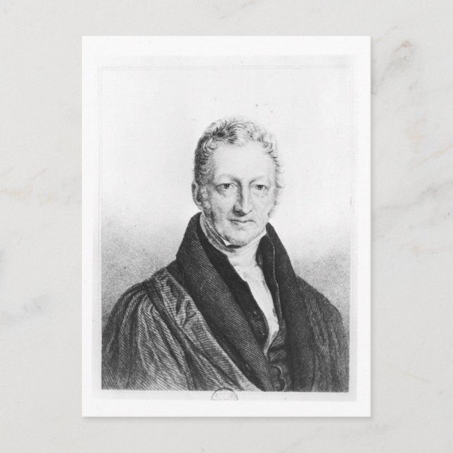 Portrait of Thomas Robert Malthus Postcard (Front)
