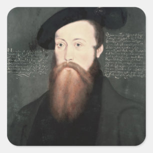 Portrait of Thomas Seymour Baron Seymour Square Sticker