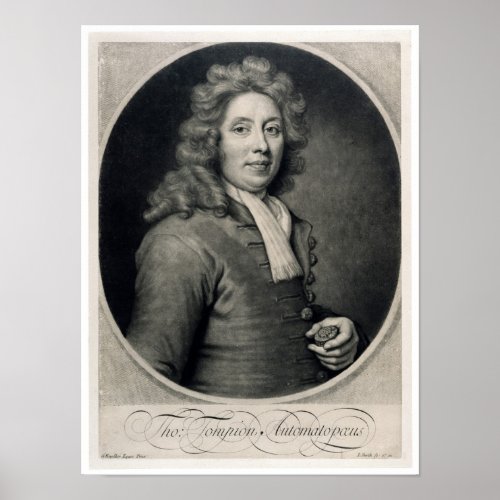 Portrait of Thomas Tompion  engraved by John Poster