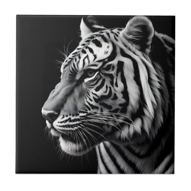 Portrait of tiger ceramic tile (Front)