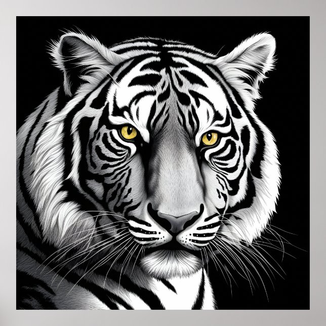 Portrait of tiger poster (Front)