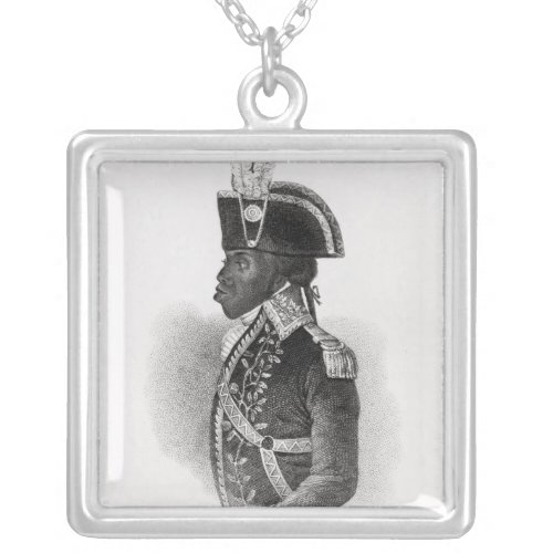 Portrait of Toussaint LOuverture Silver Plated Necklace