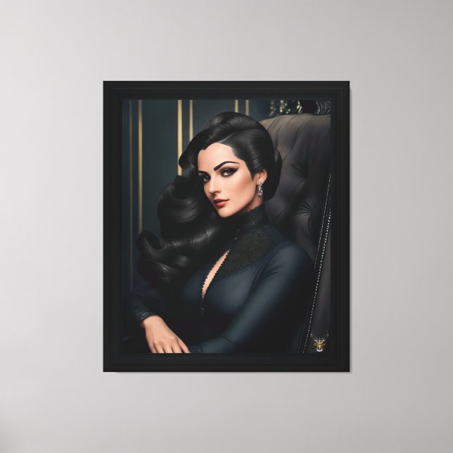 Portrait Of Tressa Straninski by Xzendor7 Canvas Print (Front)