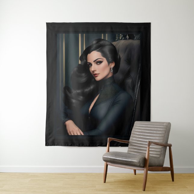 Portrait Of Tressa Straninski by Xzendor7 Tapestry (In Situ)