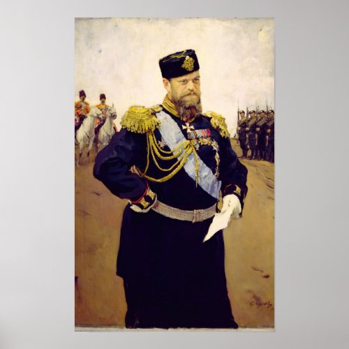 Portrait of Tsar Alexander III 1900 Poster