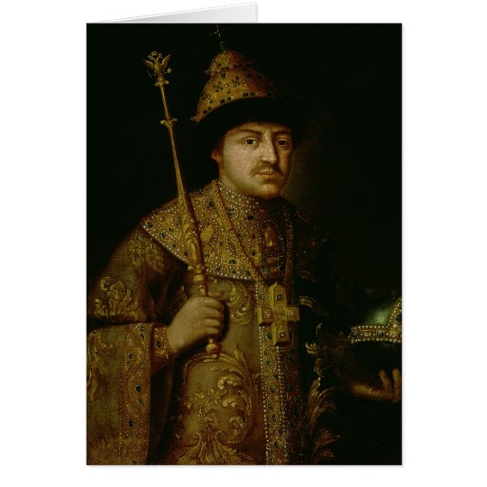 Portrait of Tsar Fyodor III Alexeevich Card