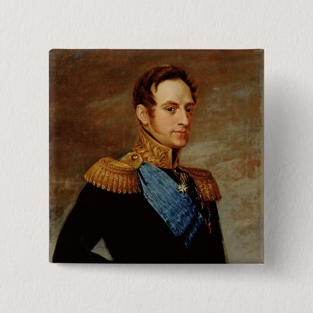Portrait of Tsar Nicholas I  1826 Button (Front)