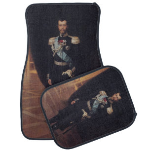 Portrait of Tsar Nicholas II (by Albert Edelfelt) Car Floor Mat