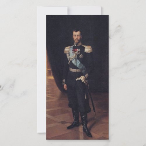 Portrait of Tsar Nicholas II by Albert Edelfelt Card