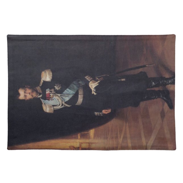 Portrait of Tsar Nicholas II (by Albert Edelfelt) Cloth Placemat (Front)