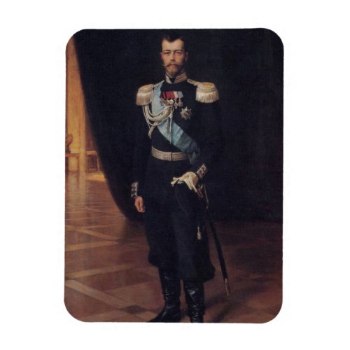 Portrait of Tsar Nicholas II by Albert Edelfelt Magnet