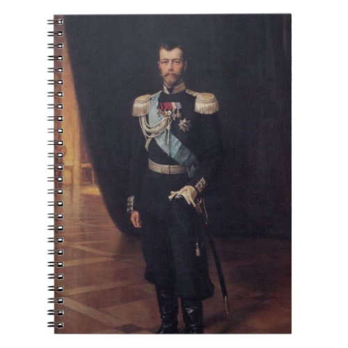 Portrait of Tsar Nicholas II by Albert Edelfelt Notebook