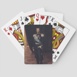 Portrait of Tsar Nicholas II (by Albert Edelfelt) Poker Cards