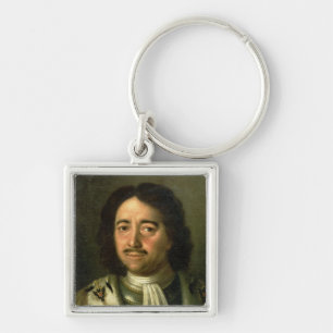 Portrait of Tsar Peter I the Great  1772 Keychain