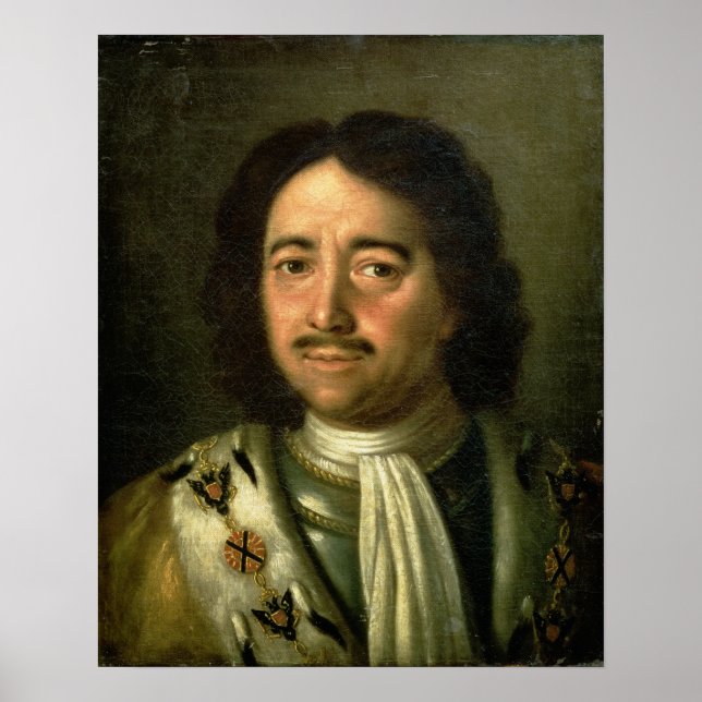 Portrait of Tsar Peter I the Great  1772 Poster (Front)