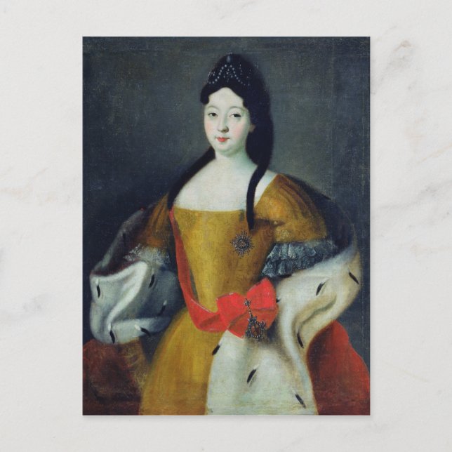 Portrait of Tsarevna Anna Petrovna, 1740s Postcard (Front)