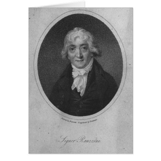 Portrait of Venanzio Rauzzini Cards (Front)