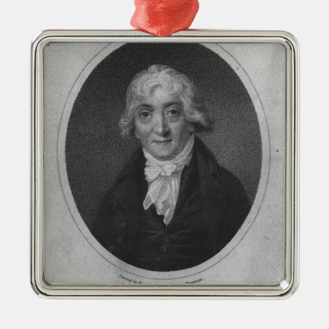 Portrait of Venanzio Rauzzini Metal Ornament (Front)