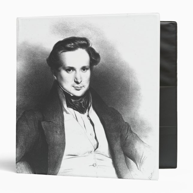 Portrait of Victor Hugo 3 Ring Binder (Front/Inside)