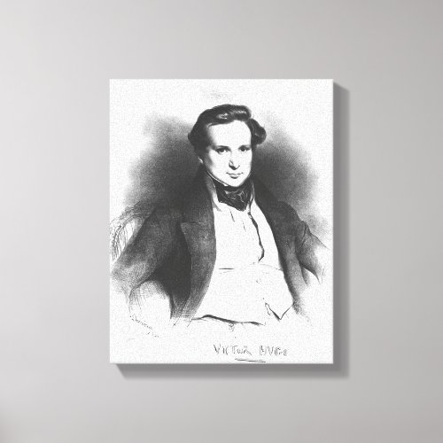 Portrait of Victor Hugo Canvas Print