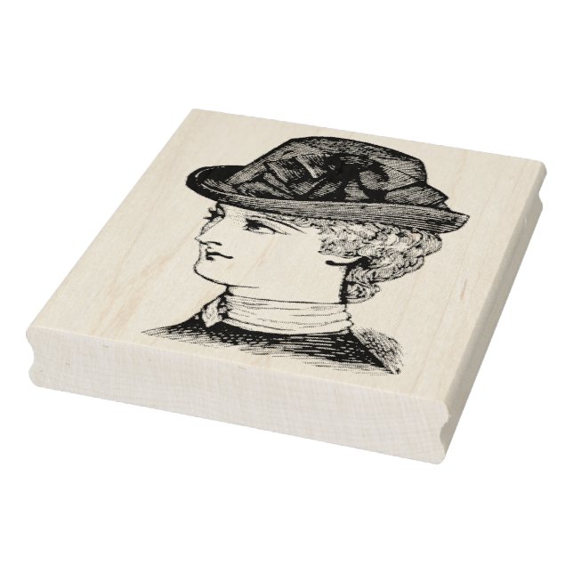 Portrait of Victorian Lady Rubber Art Stamp (Stamp)