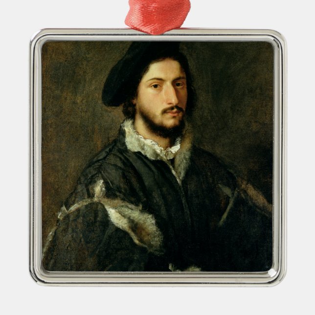Portrait of Vincenzo Mosti (oil on canvas) Metal Ornament (Front)