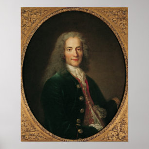 Portrait of Voltaire after 1718 Poster