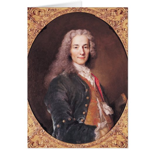 Portrait of Voltaire  aged 23, 1728 Cards (Front)