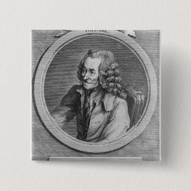Portrait of Voltaire, from a drawing Button (Front)