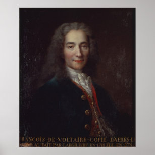 Portrait of Voltaire Poster