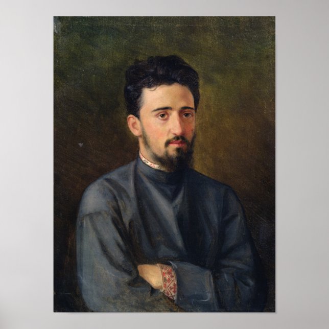 Portrait of Vsevolod M. Garshin, 1878 Poster (Front)