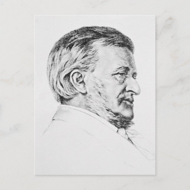 Portrait of Wagner, 19th century Postcard (Front)