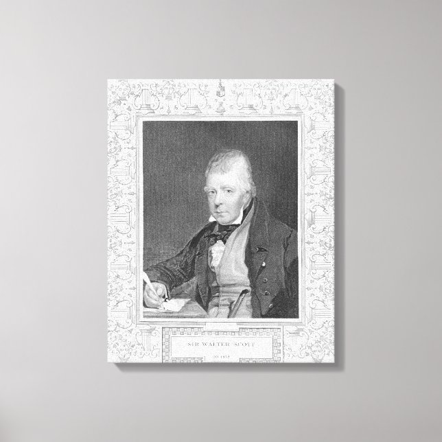 Portrait of Walter Scott Canvas Print (Front)