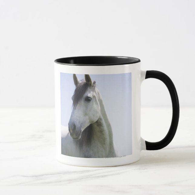 portrait of white horse mug (Right)