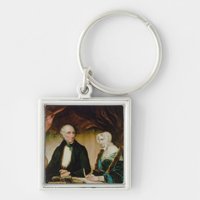 Portrait of William and Mary Wordsworth, 1839 Keychain (Front)